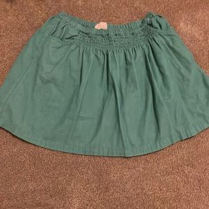 Blue-Green Mini Boden girls 7-8 youth corduroy skirt with pockets and details
